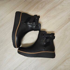 NWT Clarks Zylah Faye Ankle Leather Women Boots, Black, 9